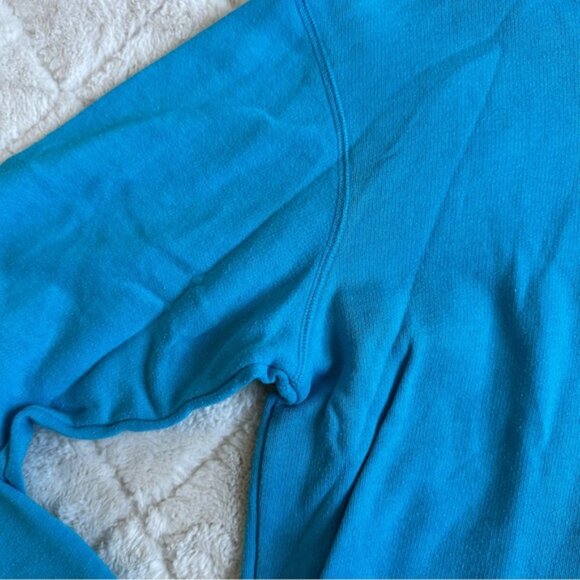 Victoria’s Secret PINK | Bright Blue Logo Quarter-Zip Pullover | Size Small - Picture 6 of 11